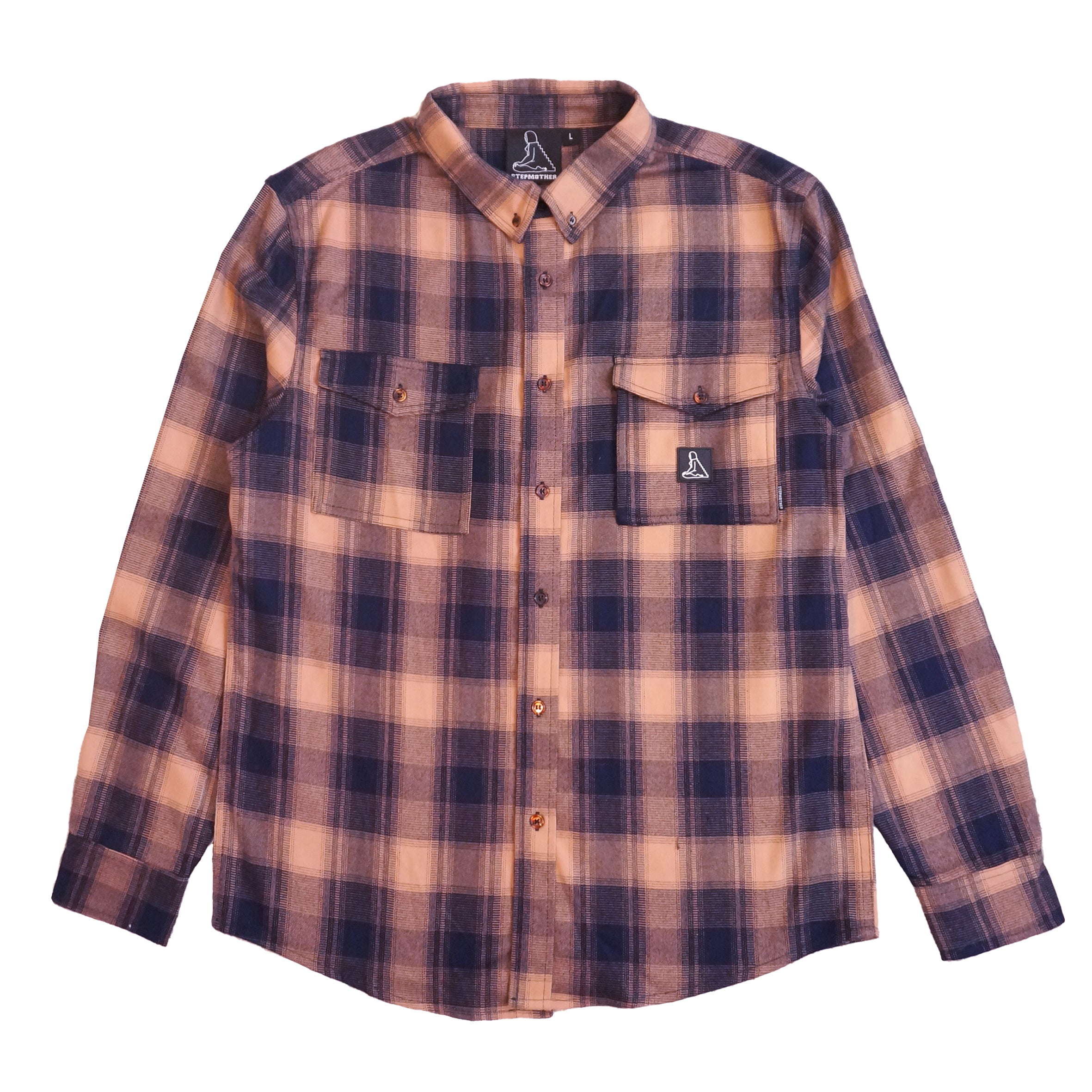 Leisure flannel check shirt - Brown