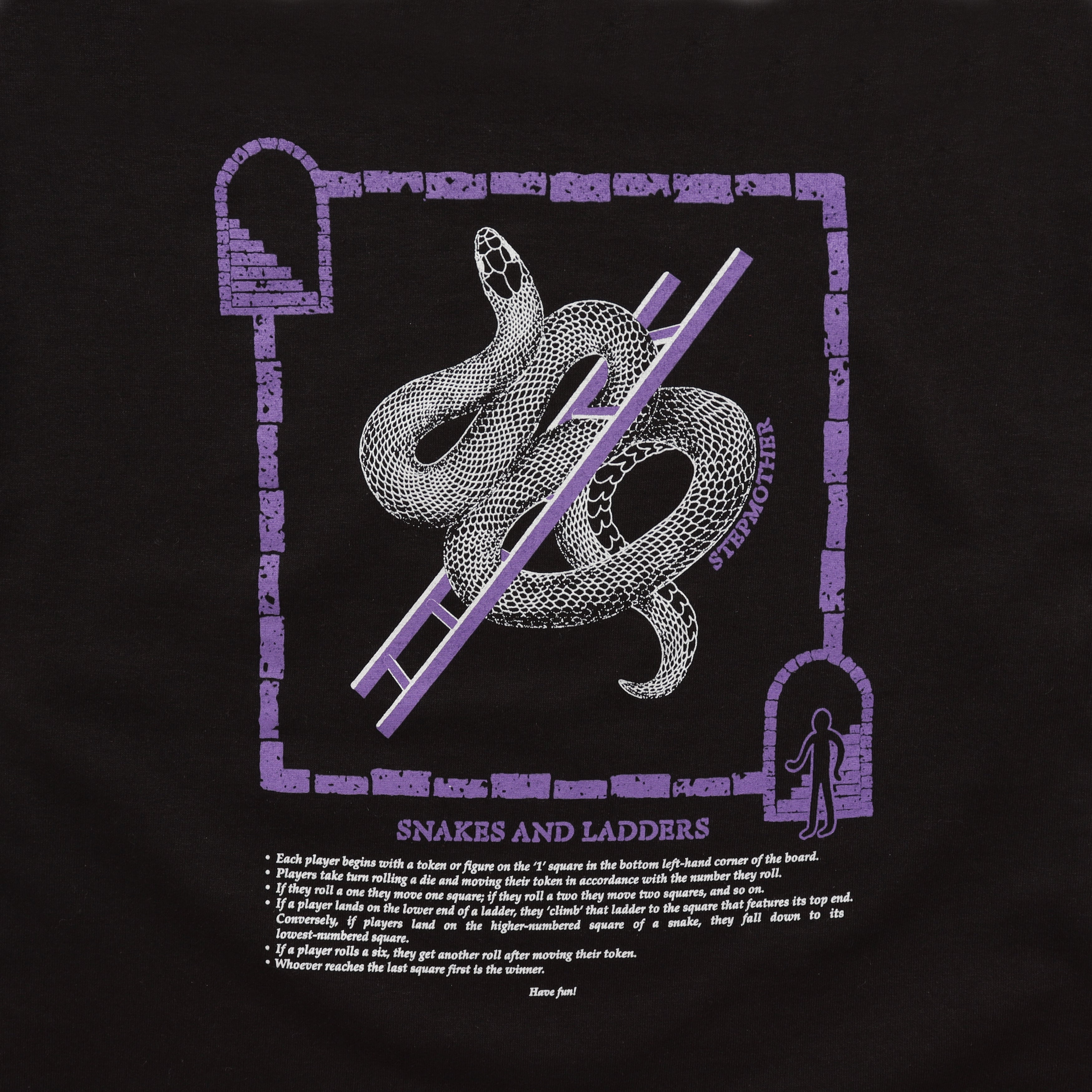 Snakes and Ladders Tshirt - Black